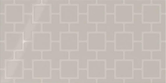 12x24 Showscape Lattice  Patterned Solid-Color Glossy Textured Ceramic Tile Warm Beige