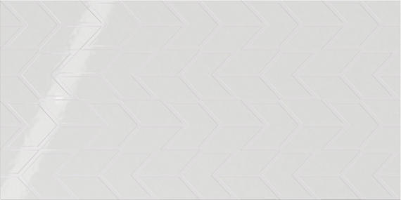 12x24 Showscape Chevron  Patterned Solid-Color Glossy Textured Ceramic Tile Glossy White