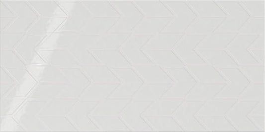 12x24 Showscape Chevron Patterned Solid-Color Glossy Textured Ceramic Tile
