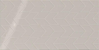 12x24 Showscape Chevron Patterned Solid-Color Glossy Textured Ceramic Tile