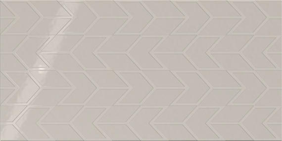 12x24 Showscape Chevron  Patterned Solid-Color Glossy Textured Ceramic Tile Warm Beige