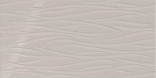 12x24 Showscape Wave Patterned Solid-Color Glossy Textured Ceramic Tile