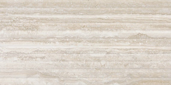 12x24 Reservorio  Natural Stone-Look Matte 3D-Geometric Fluted Porcelain Tile Beige
