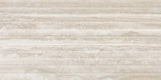 Beige - 12x24 Reservorio Natural Stone-Look Matte 3D-Geometric Fluted Porcelain Tile