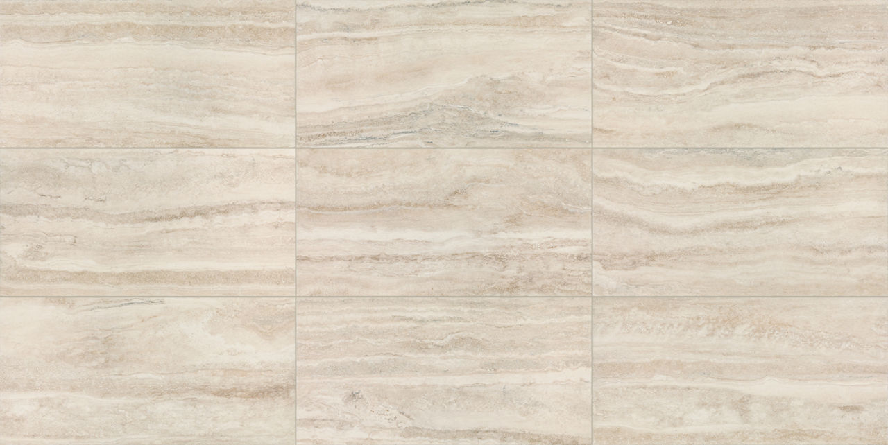 12x24 Calligo Natural Stone-Look Matte 3D-Geometric Fluted Porcelain Tile