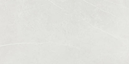 12x24 Platinum  Natural Stone-Look Glossy Smooth Porcelain Tile White