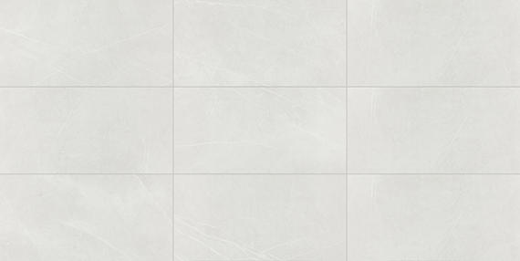 12x24 Platinum  Natural Stone-Look Glossy Smooth Porcelain Tile White