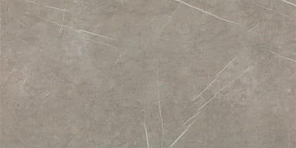 12x24 Platinum  Natural Stone-Look Glossy Smooth Porcelain Tile Warm Gray