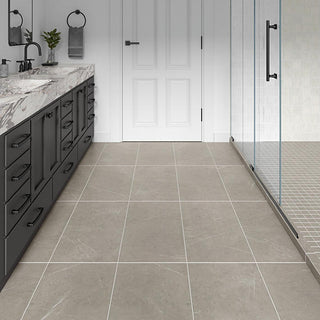 Warm Gray - 12x24 Platinum Natural Stone-Look Glossy Smooth Porcelain Tile