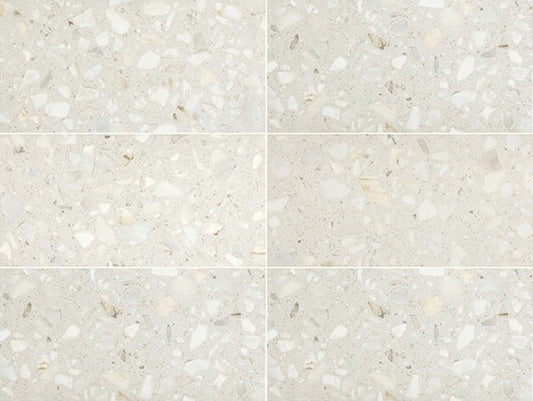 12x24 Outlander Fragment Shard Speckled Natural Mixed-Color Matte Smooth Porcelain Tile Cream White