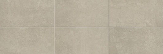 12x24 Windmere  Natural Concrete-Look Matte Smooth Ceramic Tile Warm Gray