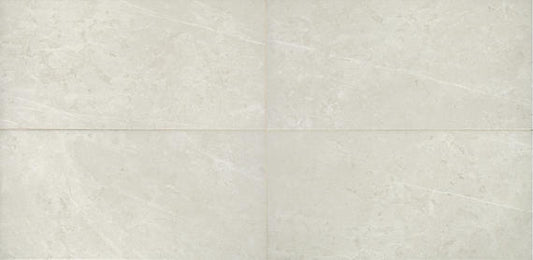 12x24 Prime  Natural Stone-Look Matte Smooth Ceramic Tile Soft Gray