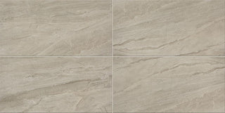 Soft Gray - 12x24 Impresa Mosaic Marble-Look Matte Smooth Ceramic Tile
