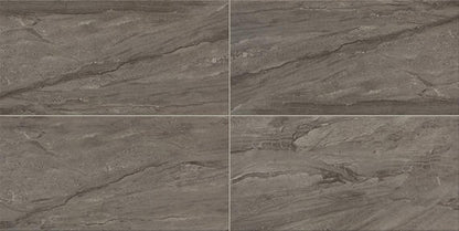 12x24 Impresa  Mosaic Marble-Look Matte Smooth Ceramic Tile Dark Gray