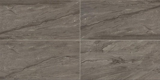 12x24 Impresa  Mosaic Marble-Look Matte Smooth Ceramic Tile Dark Gray