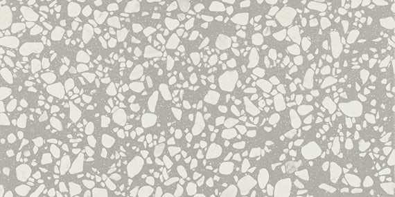 12x24 Outlander Fragment Shard Speckled Natural Terrazzo-Look Matte Smooth Porcelain Tile Cool Gray