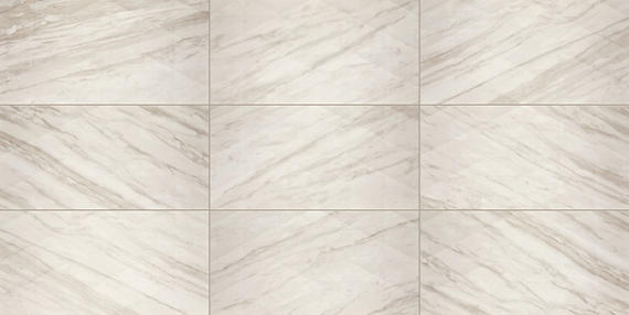 12x24 Perpetuo Light Veining  Patterned Marble-Look Satin 3D-Geometric Porcelain Tile Soft White