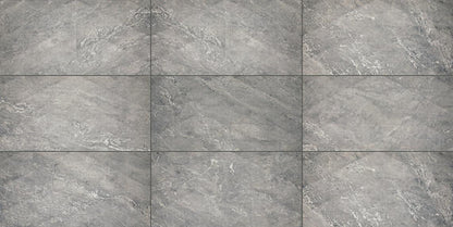 12x24 Perpetuo Light Veining  Patterned Marble-Look Satin 3D-Geometric Porcelain Tile Silver Gray