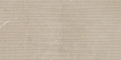 12x24 Perpetuo Light Veining  Natural Marble-Look Satin Wavy Porcelain Tile Warm Beige