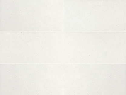 12x24 Outlander Speckled  Natural Stone-Look Matte Smooth Porcelain Tile Soft White