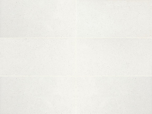 12x24 Outlander Speckled  Natural Stone-Look Matte Smooth Porcelain Tile Soft White