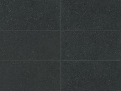 12x24 Outlander Speckled  Natural Stone-Look Matte Smooth Porcelain Tile Charcoal Black