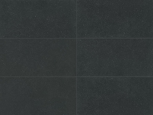 12x24 Outlander Speckled  Natural Stone-Look Matte Smooth Porcelain Tile Charcoal Black