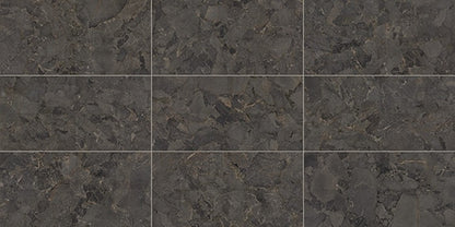 12x24 Forgehaus  Natural Stone-Look Matte Smooth Ceramic Tile Dark Charcoal
