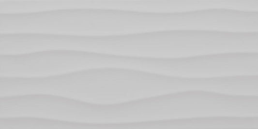 12x24 Multitude Wave  Natural Solid-Color Matte Textured Ceramic Tile Light Gray