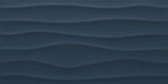 12x24 Multitude Wave  Natural Solid-Color Matte Textured Ceramic Tile Deep Blue