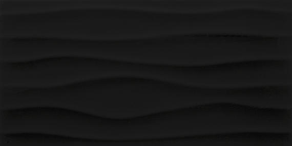 12x24 Multitude Wave  Natural Solid-Color Matte Textured Ceramic Tile Matte Black