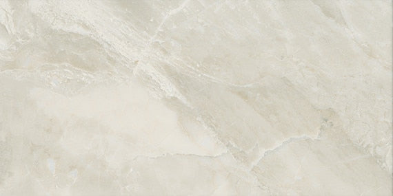 12x24 Mirasol  Natural Marble-Look Glossy Smooth Ceramic Tile White Gray