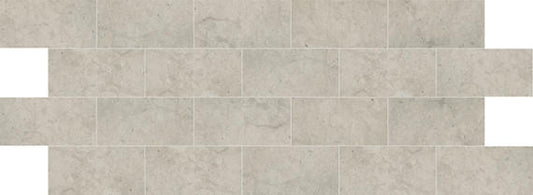 12x24 Limestone Subway Pattern  Patterned Marble-Look Honed Natural Limestone Tile Stone Gray