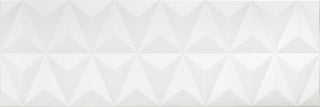 Pure White - 12x36 Aesthetic Natural Solid-Color Satin 3D-Geometric Arrow Ceramic Tile