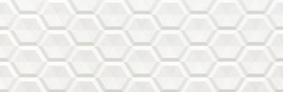Pure White - 12x36 Aesthetic Natural Solid-Color Satin 3D-Geometric Honeycomb Ceramic Tile