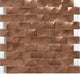 1x2 Structure Subway Pattern  Mosaic Metallic-Look Brushed Polished Metal Tile Bronze Brown