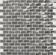 1x2 Structure Subway Pattern  Mosaic Metallic-Look Brushed Polished Metal Tile Silver Gray