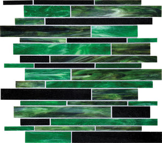 12x12 Serenade Random Pattern Mosaic Mixed-Color Glossy Smooth Glass Tile