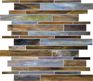 12x12 Serenade Random Pattern Mosaic Mixed-Color Glossy Smooth Glass Tile