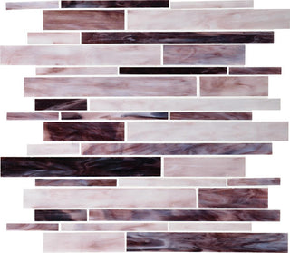 12x12 Serenade Random Pattern Mosaic Mixed-Color Glossy Smooth Glass Tile