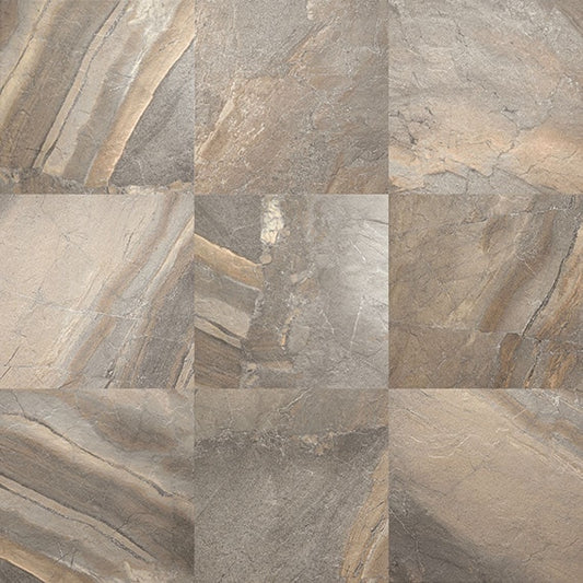 13x13 Ayers Rock Light Veining  Natural Stone-Look Matte Textured Porcelain Tile Stone Taupe