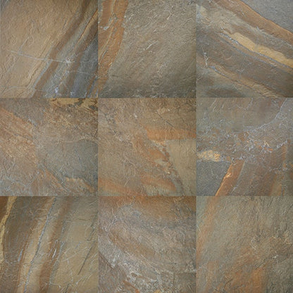 13x13 Ayers Rock Light Veining  Natural Stone-Look Matte Textured Porcelain Tile Rust Brown