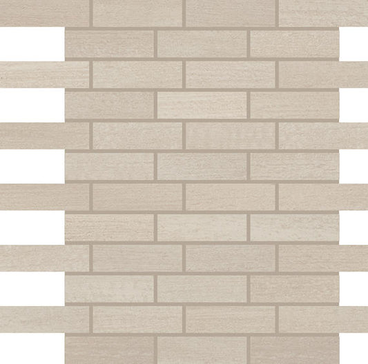 1x3 Persuade Subway Pattern  Mosaic Concrete-Look Matte Smooth Porcelain Tile Beige