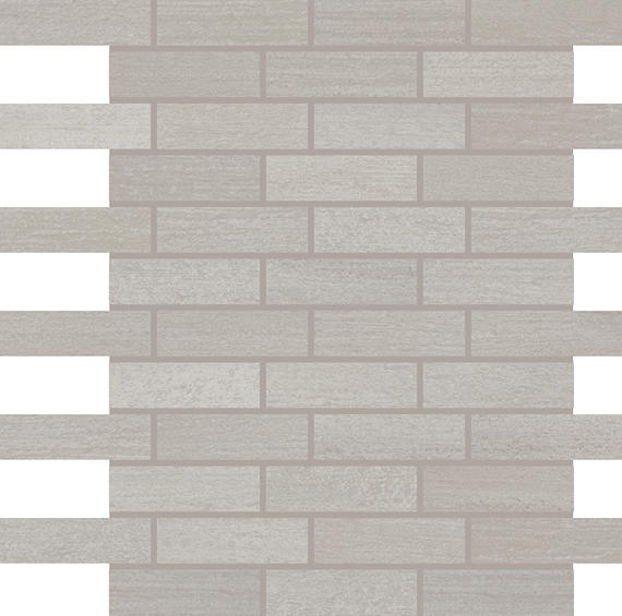 1x3 Persuade Subway Pattern  Mosaic Concrete-Look Matte Smooth Porcelain Tile Gray