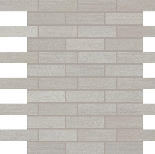1x3 Persuade Subway Pattern  Mosaic Concrete-Look Matte Smooth Porcelain Tile Gray