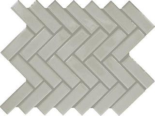 9x12 Color Wheel Mosaic Herringbone Mosaic Solid-Color Glossy Smooth Ceramic Tile