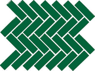 9x12 Color Wheel Mosaic Herringbone Mosaic Solid-Color Glossy Smooth Ceramic Tile