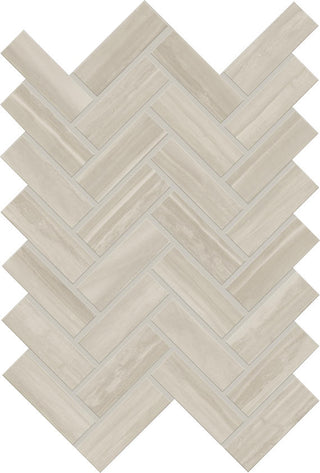 9x12 Prime Herringbone Mosaic Stone-Look Matte Smooth Ceramic Tile