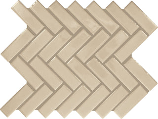 9x12 Color Wheel Mosaic Herringbone Mosaic Solid-Color Glossy Smooth Ceramic Tile