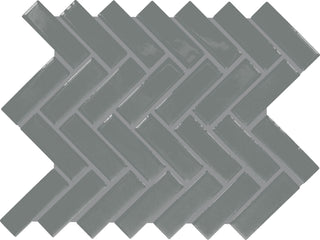 9x12 Color Wheel Mosaic Herringbone Mosaic Solid-Color Glossy Smooth Ceramic Tile